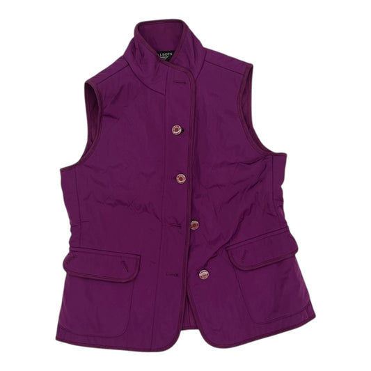 Vest Puffer & Quilted By Talbots In Purple, Size:Sp