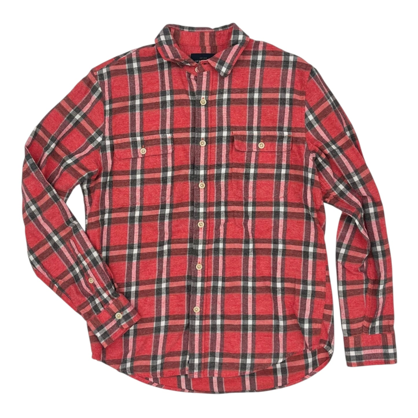 Blouse Ls By Lucky Brand In Grey & Red, Size:M