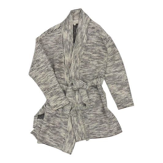 Sweater Cardigan By Loft In Black & Cream, Size:S