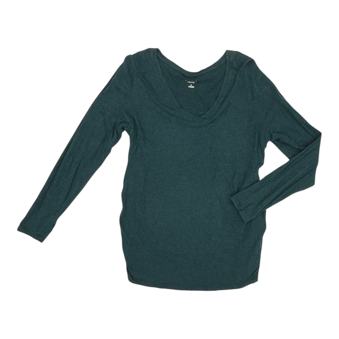 Mat Top Ls By Isabel Maternity In Teal, Size:Xl