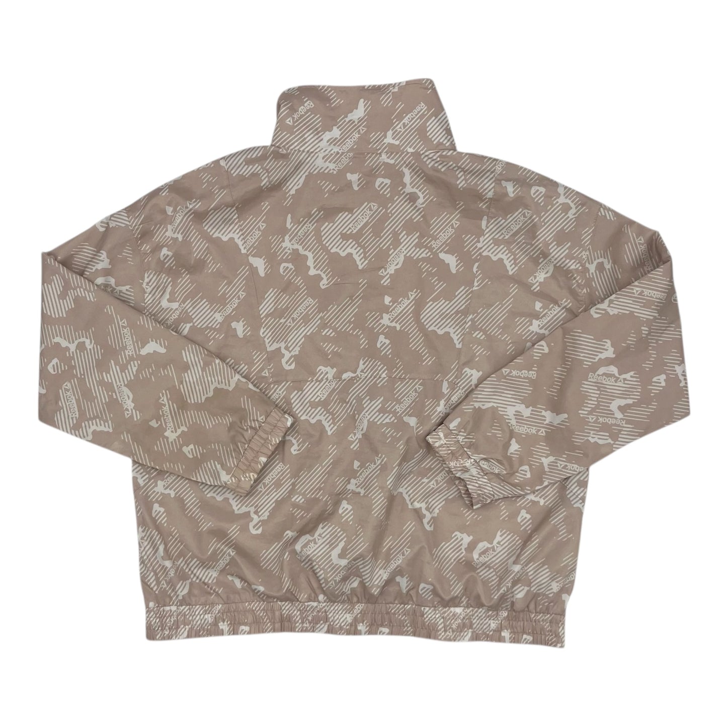 Athletic Jacket By Reebok In Tan, Size:L