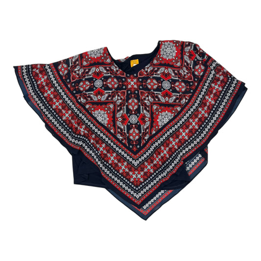 Blouse Ss By Ruby Rd In Blue Red & White, Size:1X