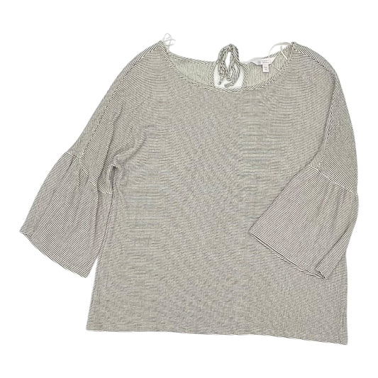 Top 3/4 Sleeve By Lc Lauren Conrad In Black & Cream, Size:Xxl