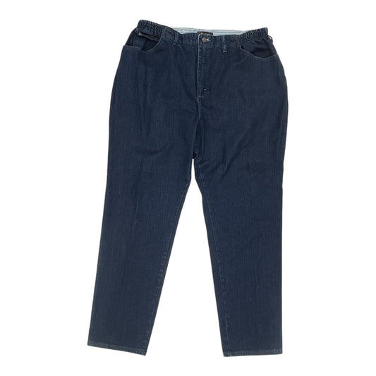 Jeans Straight By Lee In Blue Denim, Size:22