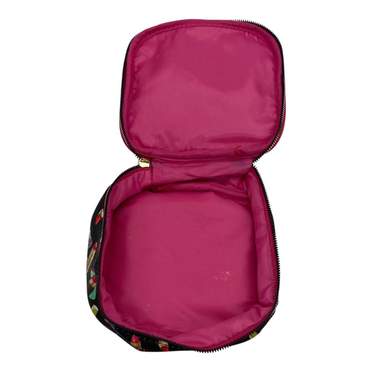 Makeup Bag By Clothes Mentor In Black & Pink, Size:Small
