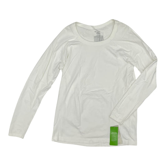 Athletic Top Ls Crewneck By Gaiam In White, Size:Xl