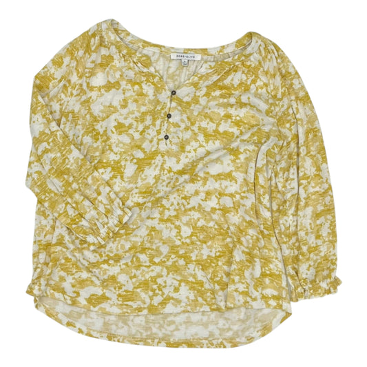 Top 3/4 Sleeve By Rose And Olive In Yellow, Size:Xl