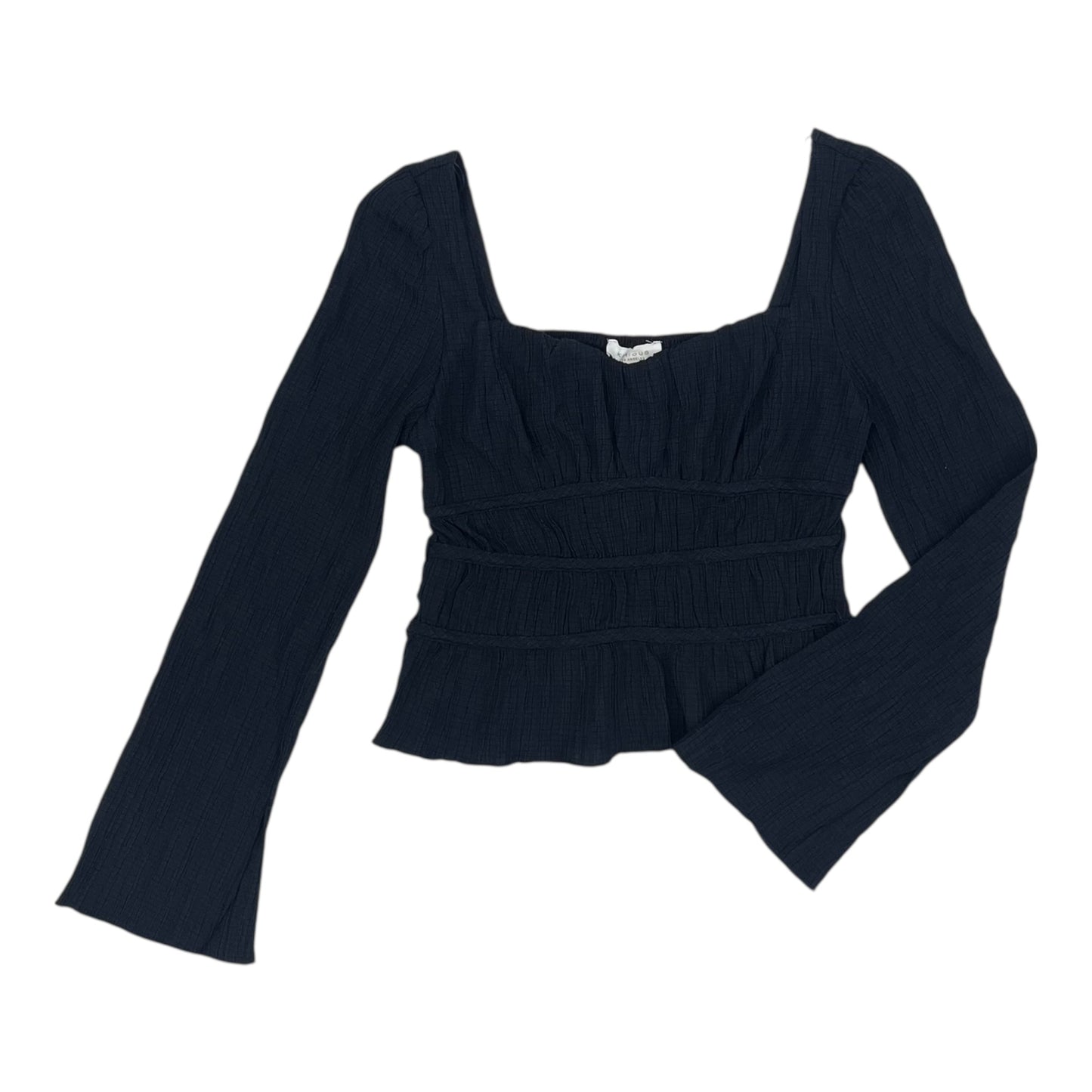 Blouse Ls By Clothes Mentor In Navy, Size:L