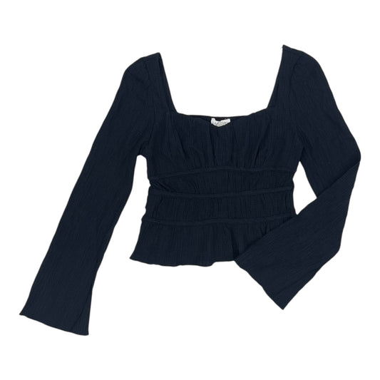 Blouse Ls By Clothes Mentor In Navy, Size:L