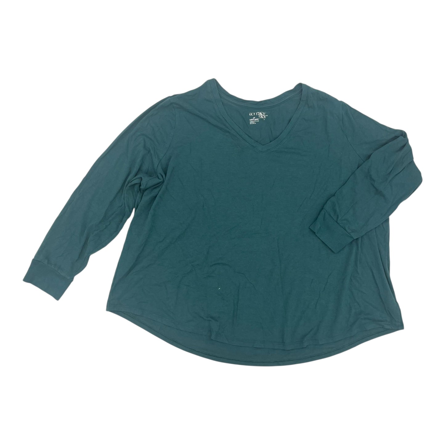 Top Ls By Terra & Sky In Teal, Size:4X