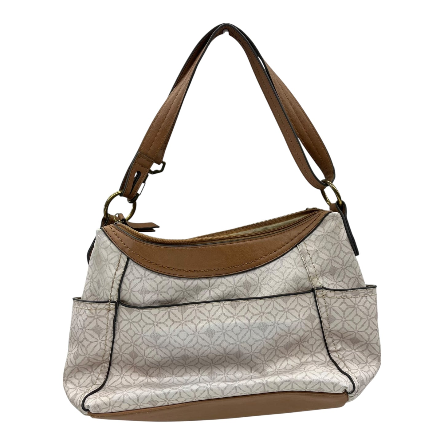 Handbag By Rosetti In Brown & Cream, Size:Medium