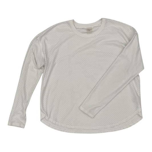 Athletic Top Ls Crewneck By Calia In Cream, Size:L
