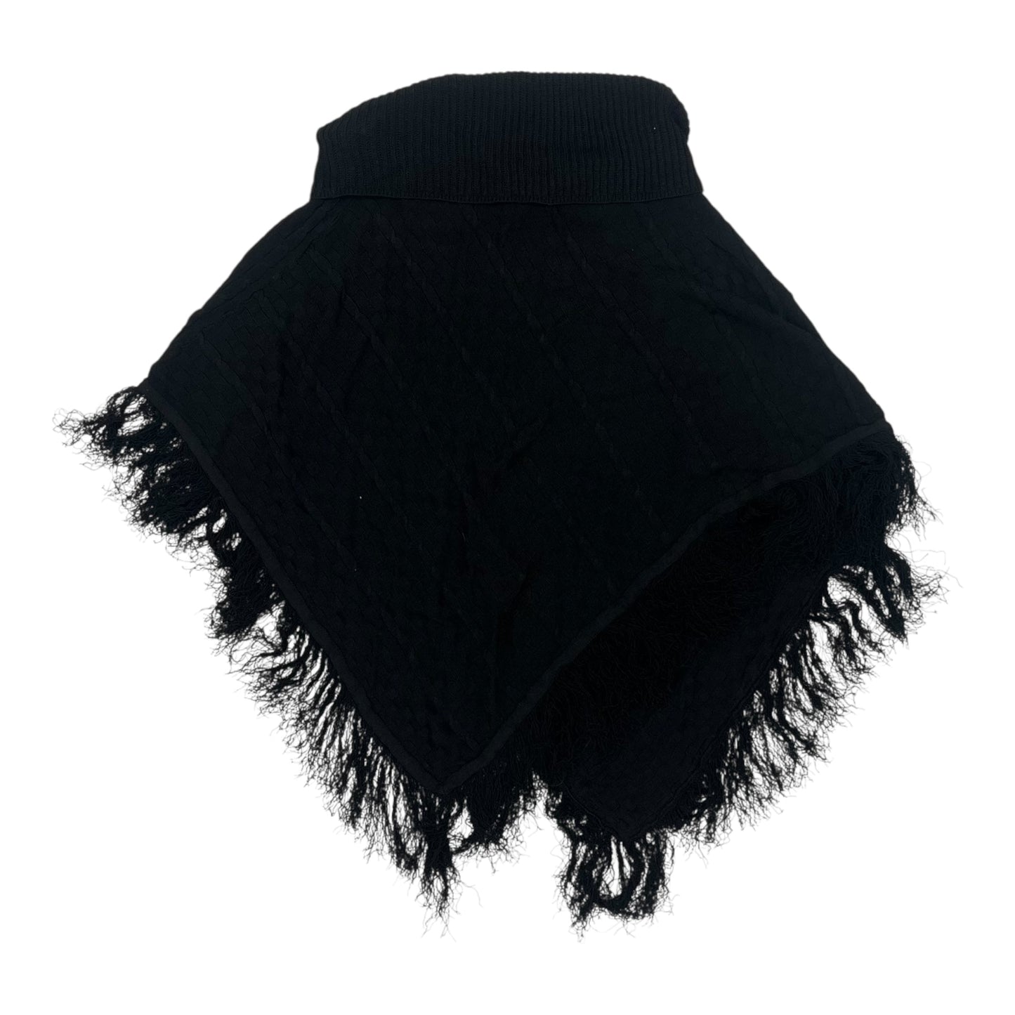 Poncho By Clothes Mentor In Black, Size:L