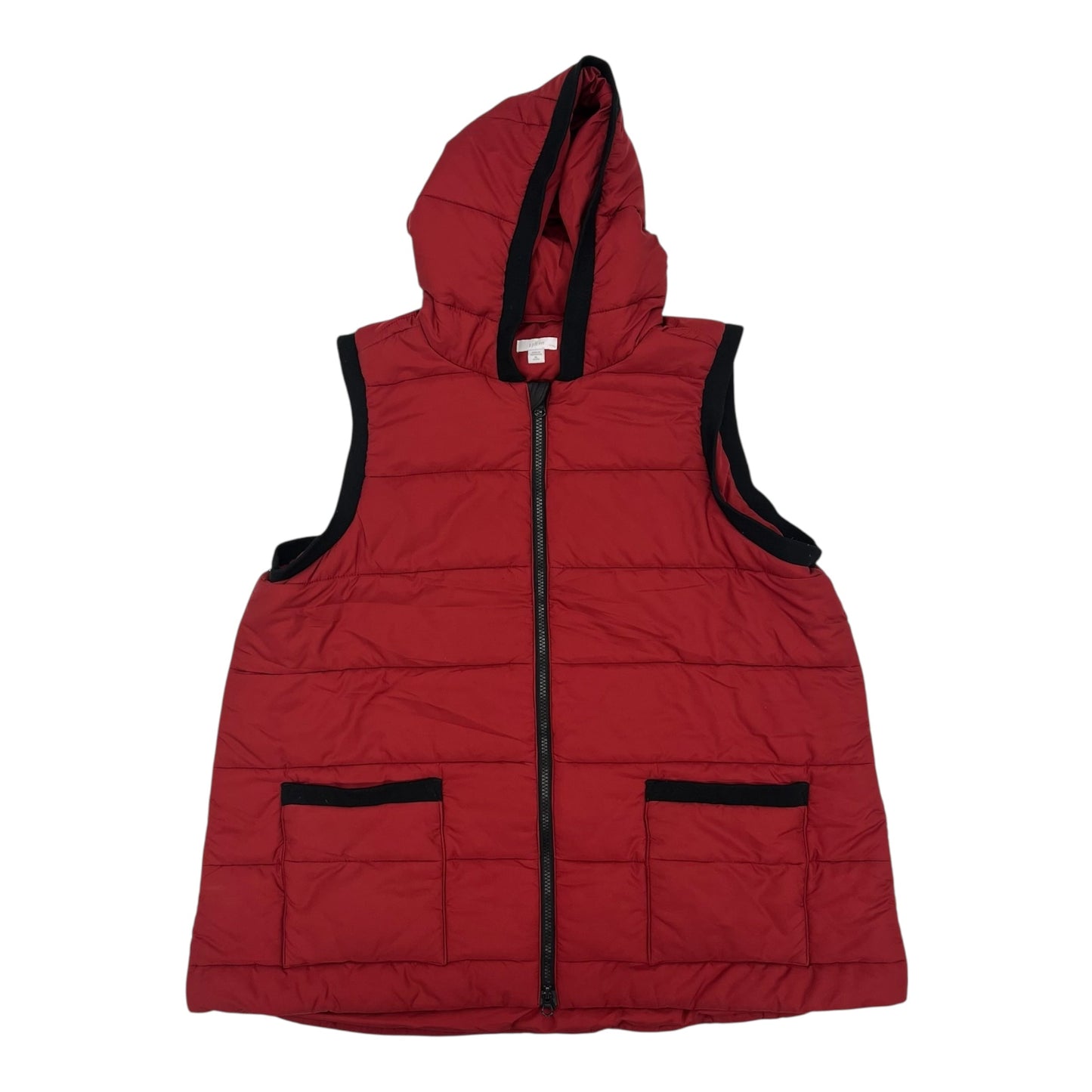 Vest Puffer & Quilted By J. Jill In Red, Size:Xlp