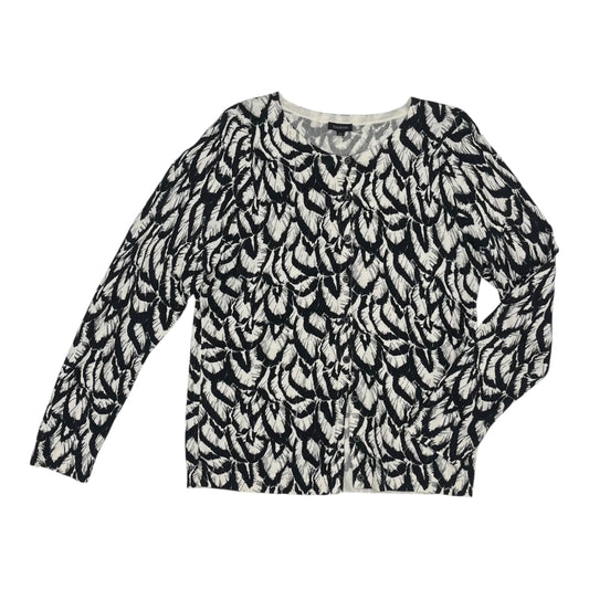 Cardigan By Talbots In Black & Cream, Size:L