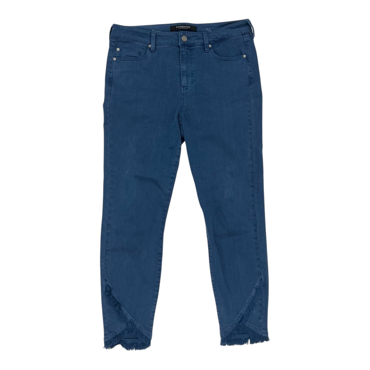 Jeans Skinny By Liverpool In Blue Denim, Size:12