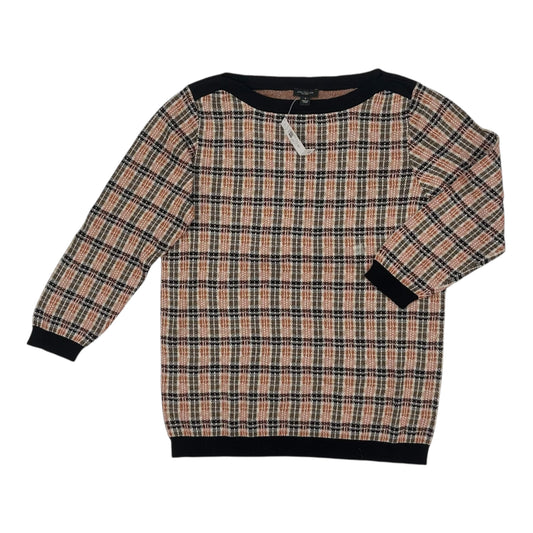 Sweater By Ann Taylor In Black & Orange, Size:M
