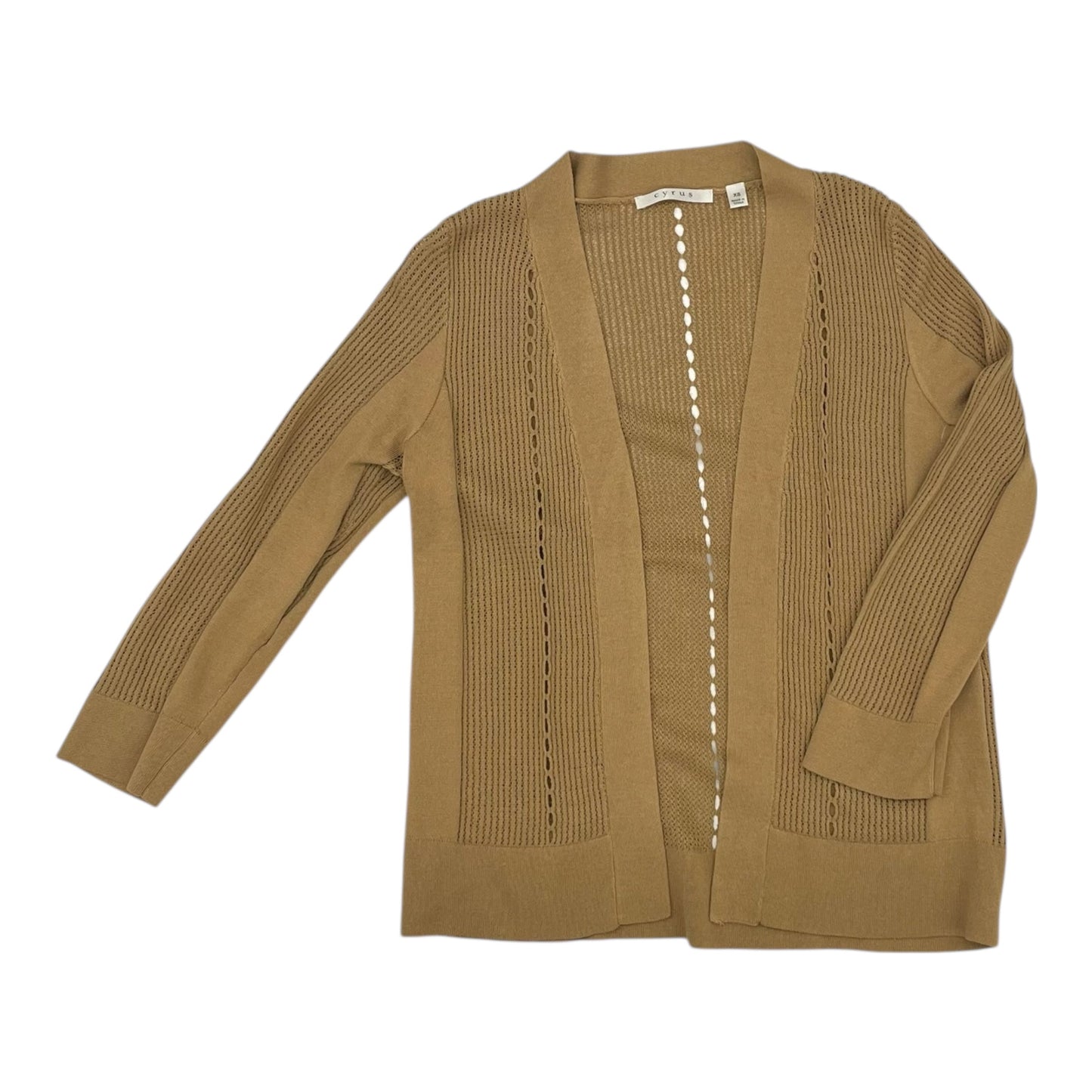 Cardigan By Cyrus Knits In Brown, Size:Xs