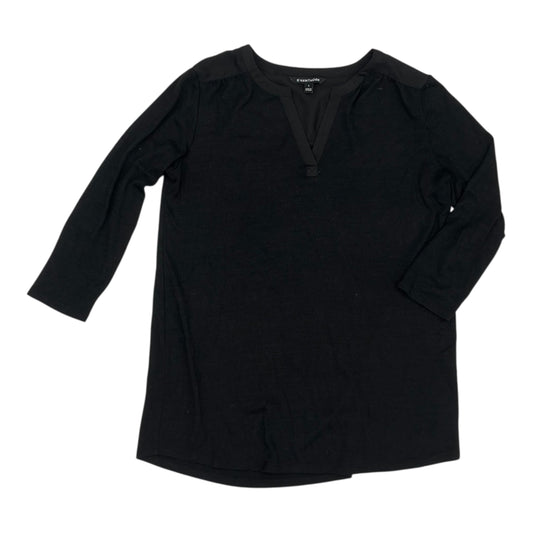 Blouse 3/4 Sleeve By 41 Hawthorn In Black, Size:L