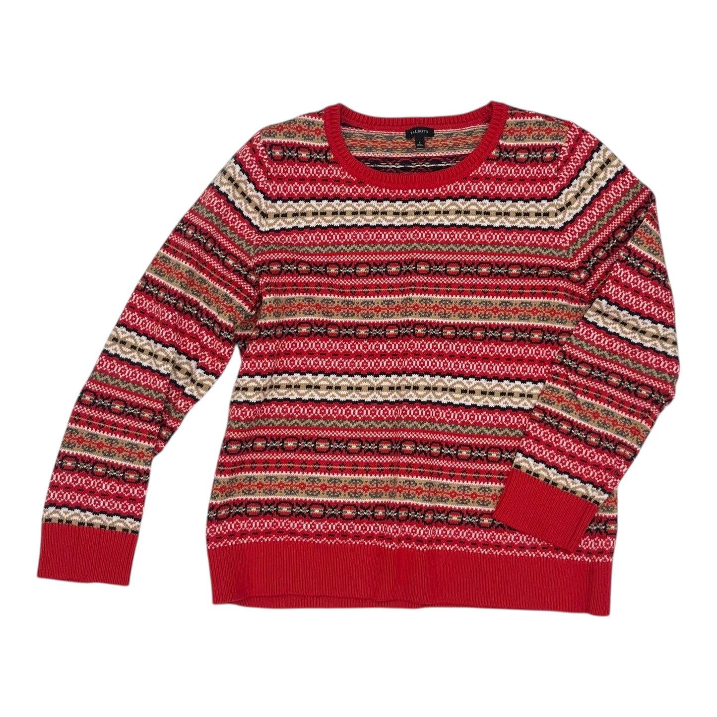 Sweater By Talbots In Red, Size:L