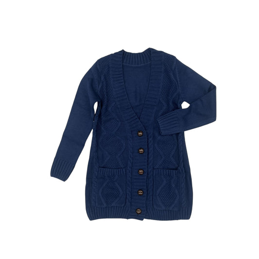 Sweater Cardigan By Clothes Mentor In Navy, Size:S