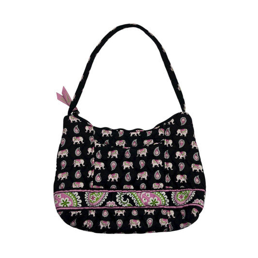 Handbag By Vera Bradley In Black & Pink, Size:Small