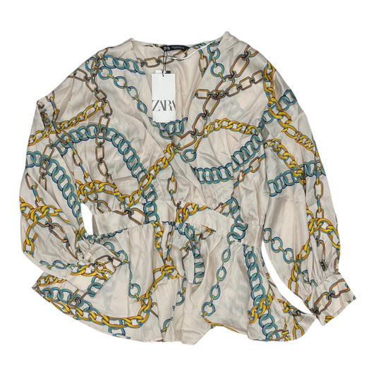 Blouse Ls By Zara In Multi, Size:Xl