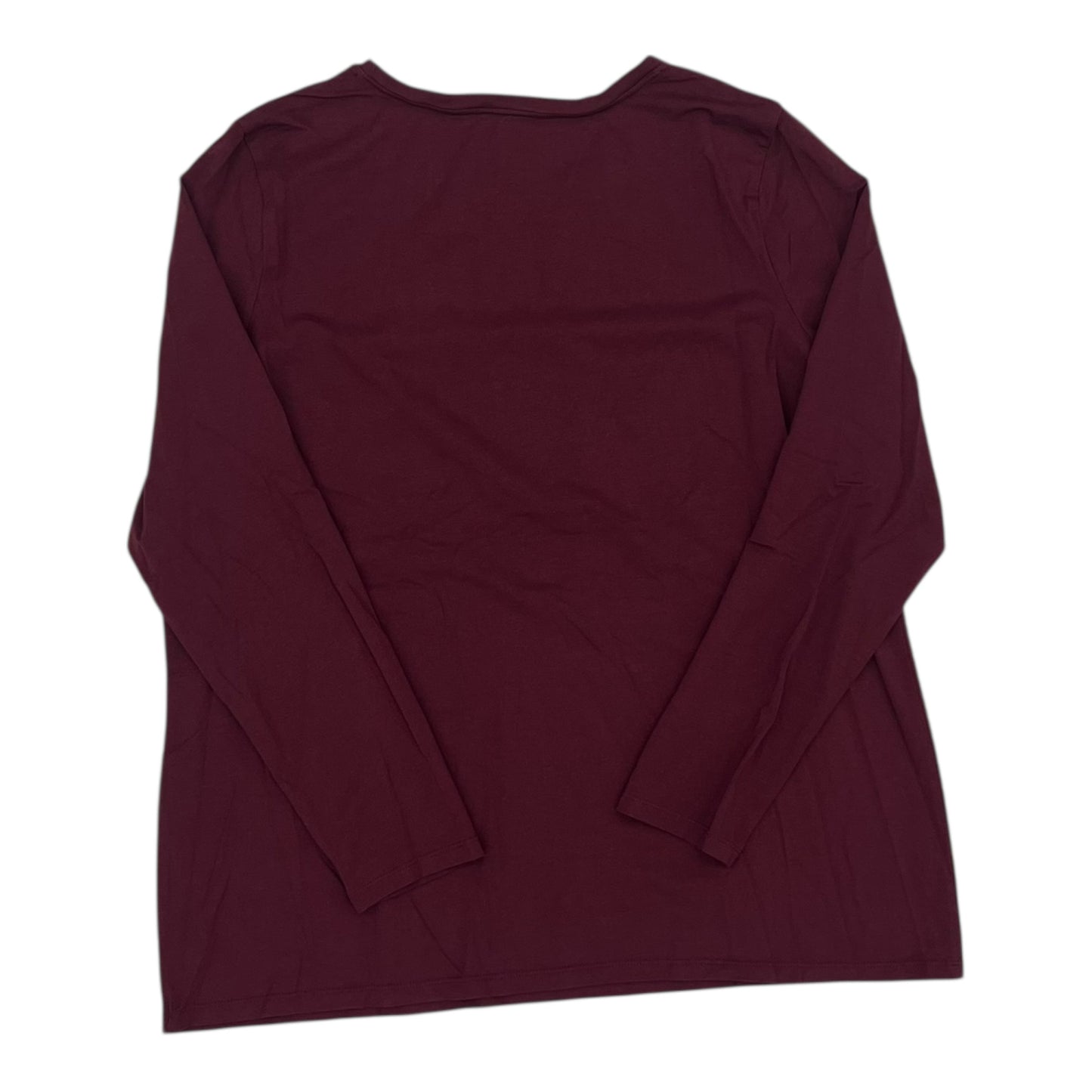 Top Ls Basic By Chicos In Maroon, Size:Xl
