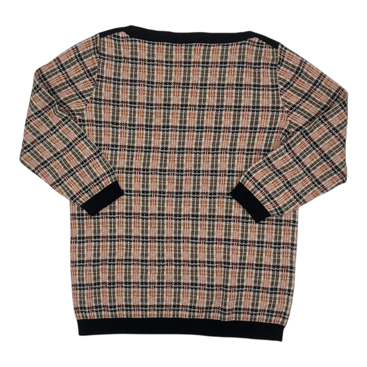 Sweater By Ann Taylor In Black & Orange, Size:M