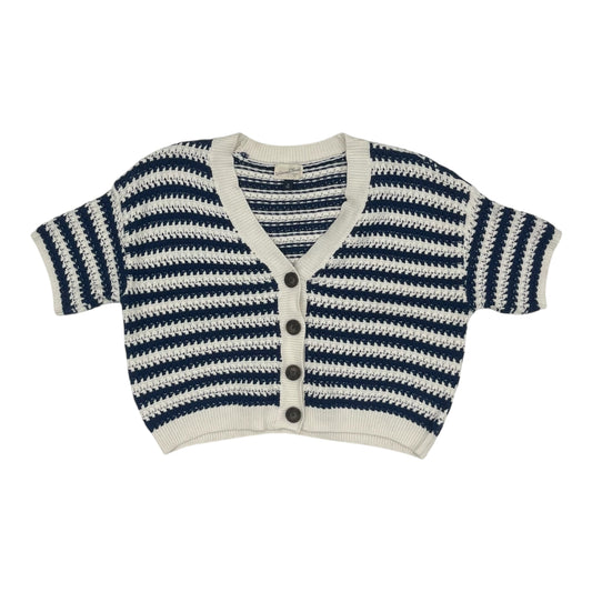 Sweater Cardigan By Universal Thread In Blue & Cream, Size:M