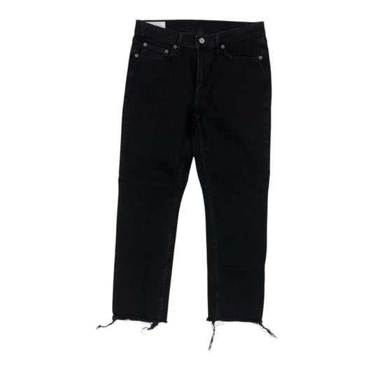Jeans Straight By Gap In Black Denim, Size:6P