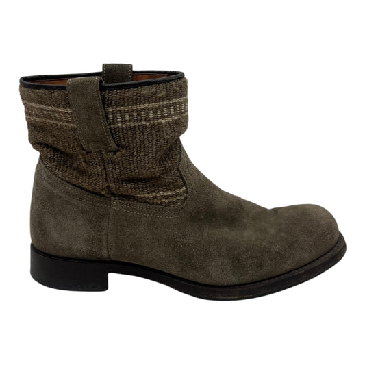 Boots Ankle Flats By Cmb In Taupe, Size:7.5