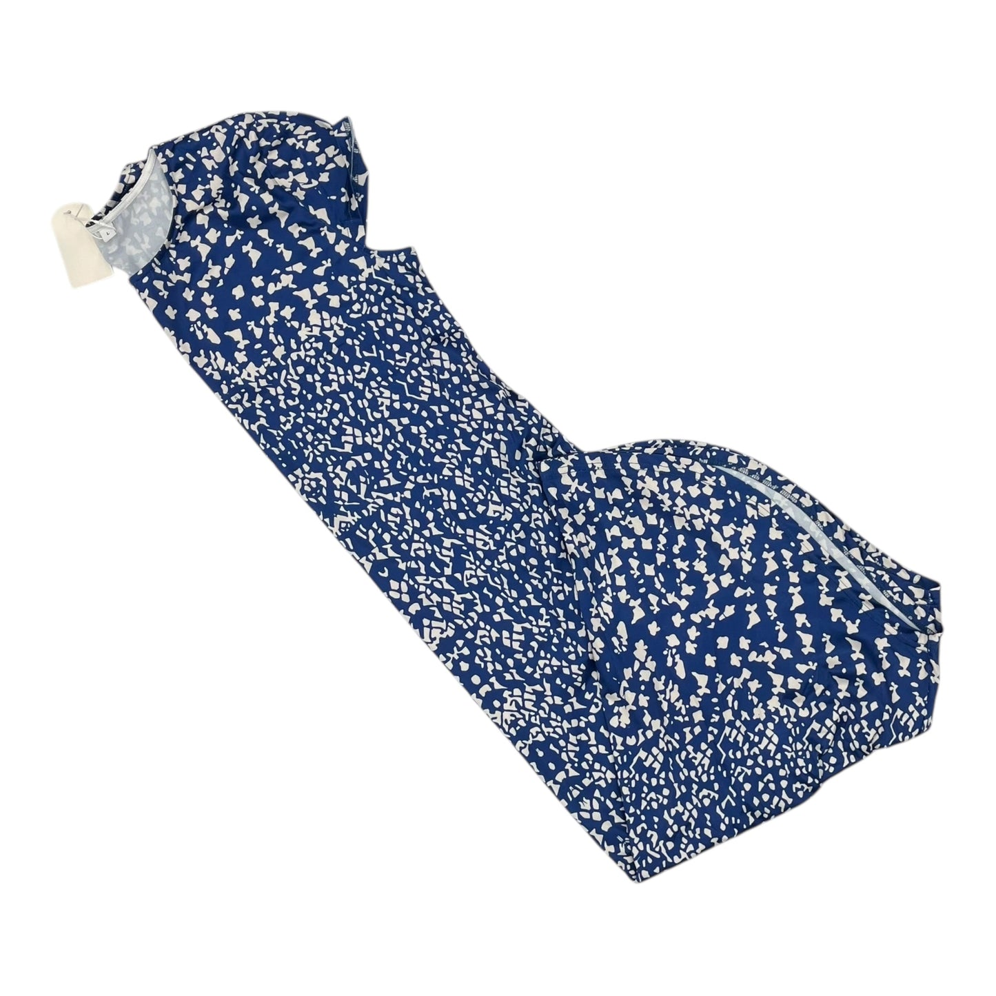 Dress Casual Maxi By Cmf In Blue & White, Size:L