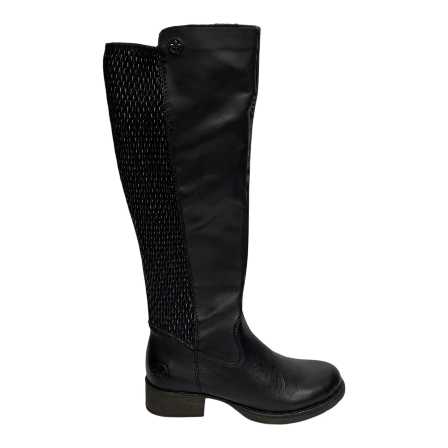 Boots Knee Flats By Riekers In Black, Size:6.5