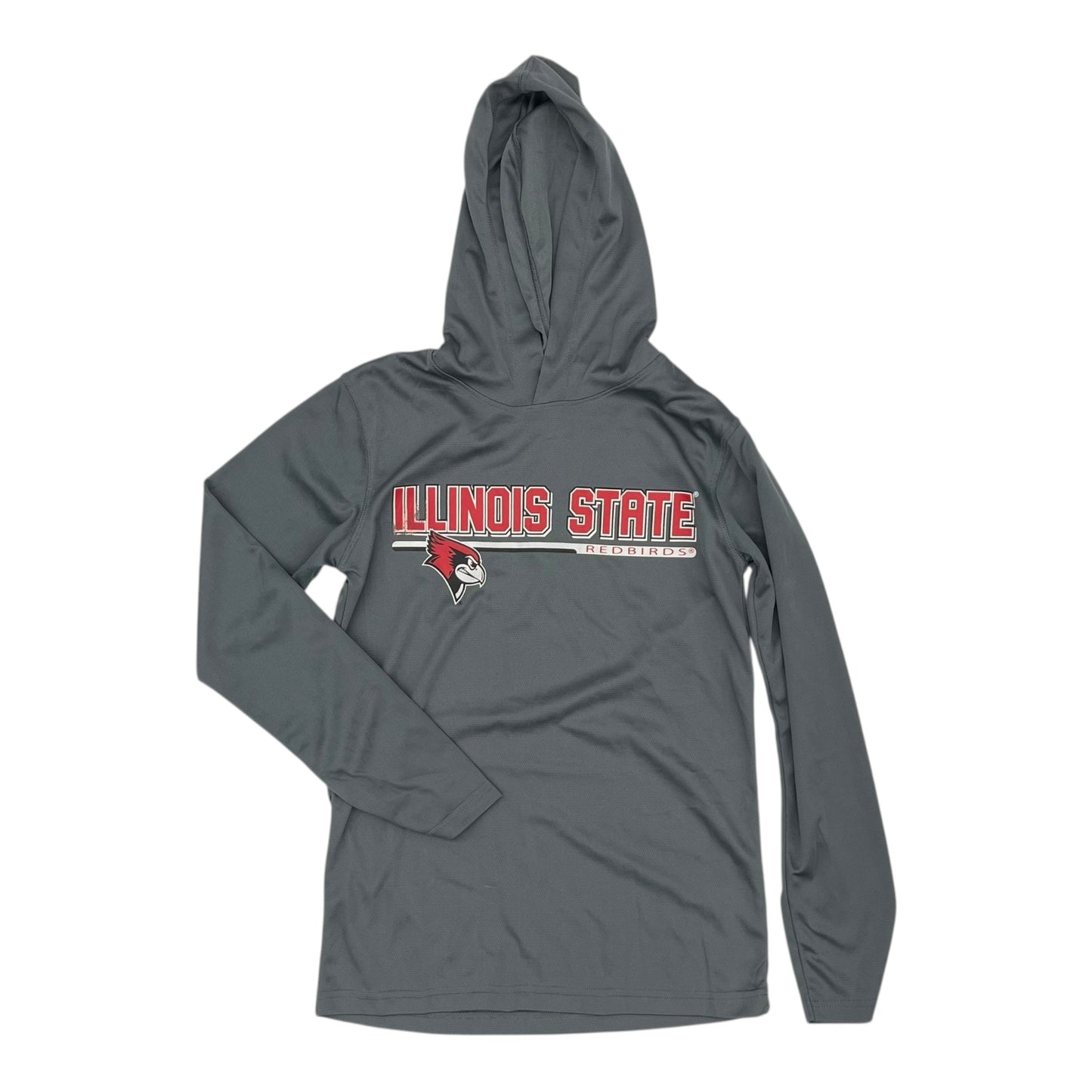 Athletic Top Ls Hoodie By Clothes Mentor In Grey, Size:S