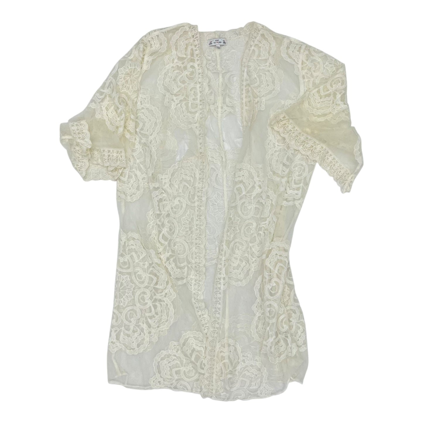 Cardigan By Clothes Mentor In White, Size:L