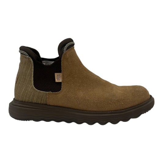 Boots Ankle Flats By Hey Dude In Brown, Size:7