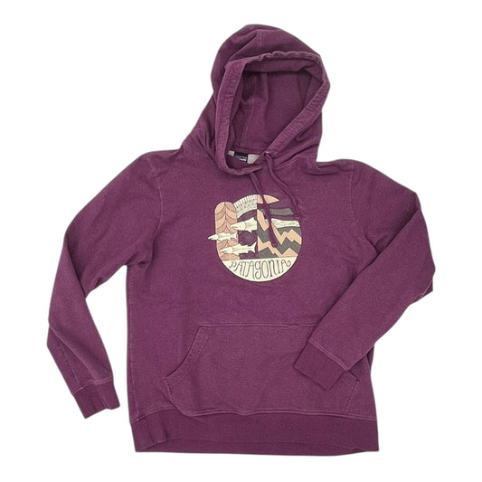 Athletic Sweatshirt Hoodie By Patagonia In Purple, Size:L