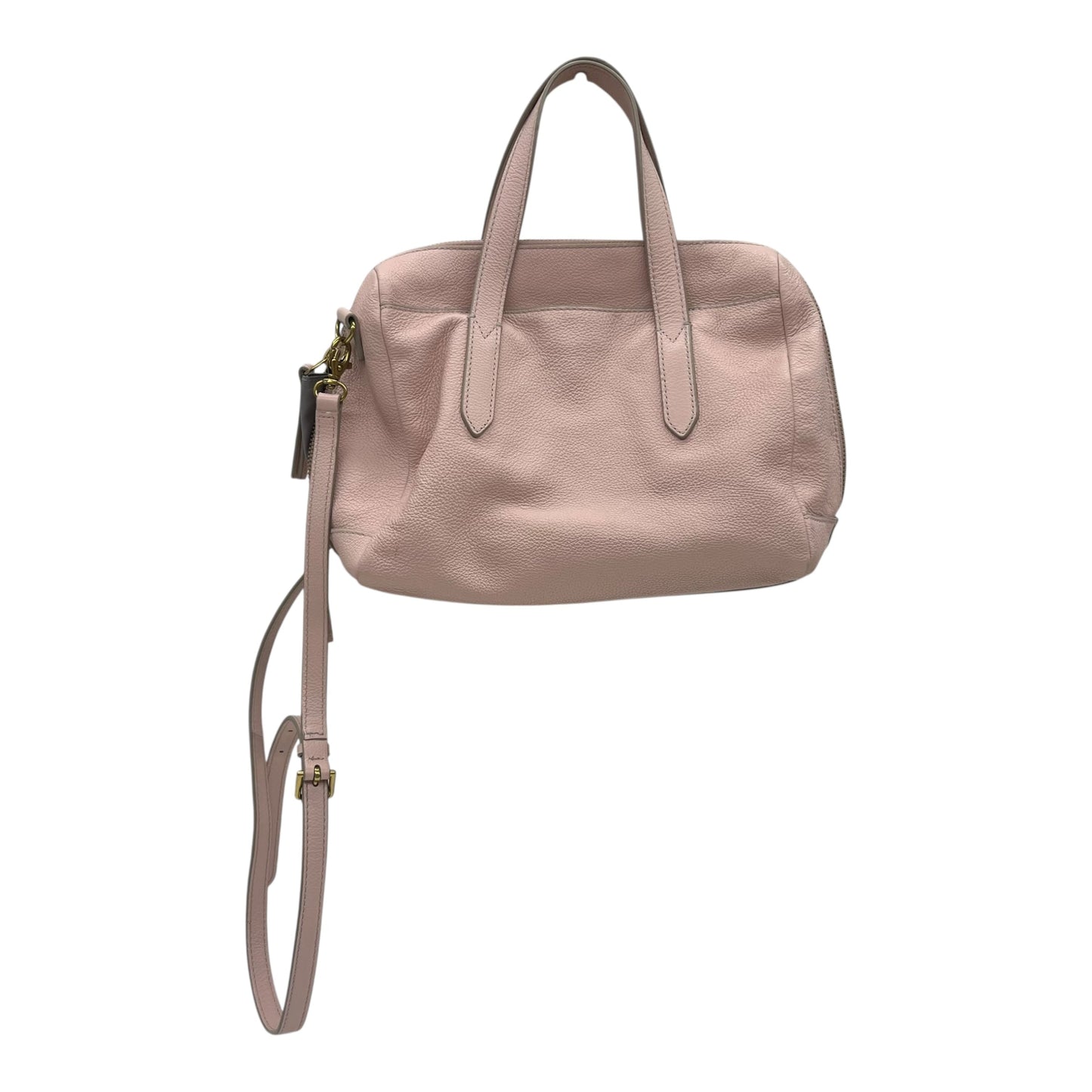 Handbag Leather By Fossil In Pink, Size:Medium