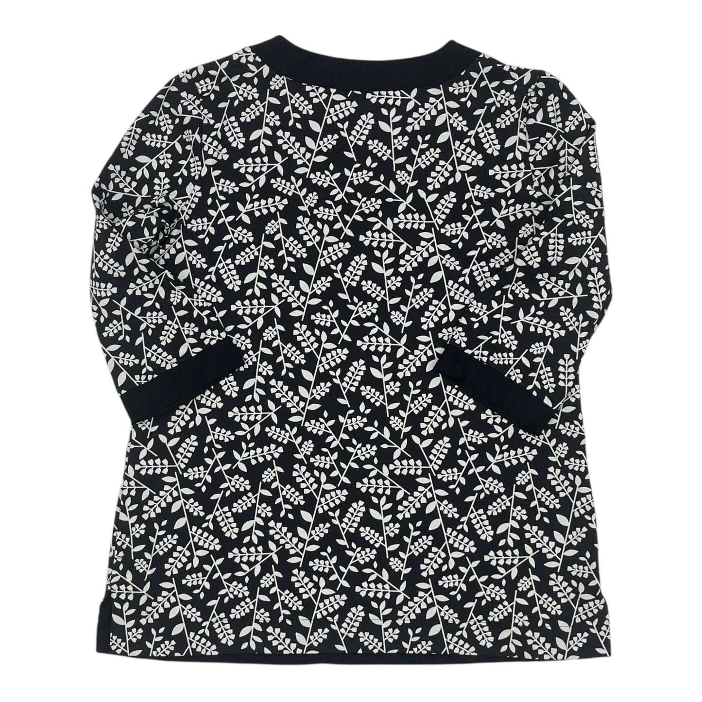 Blouse 3/4 Sleeve By Anne Klein In Black & White, Size:L