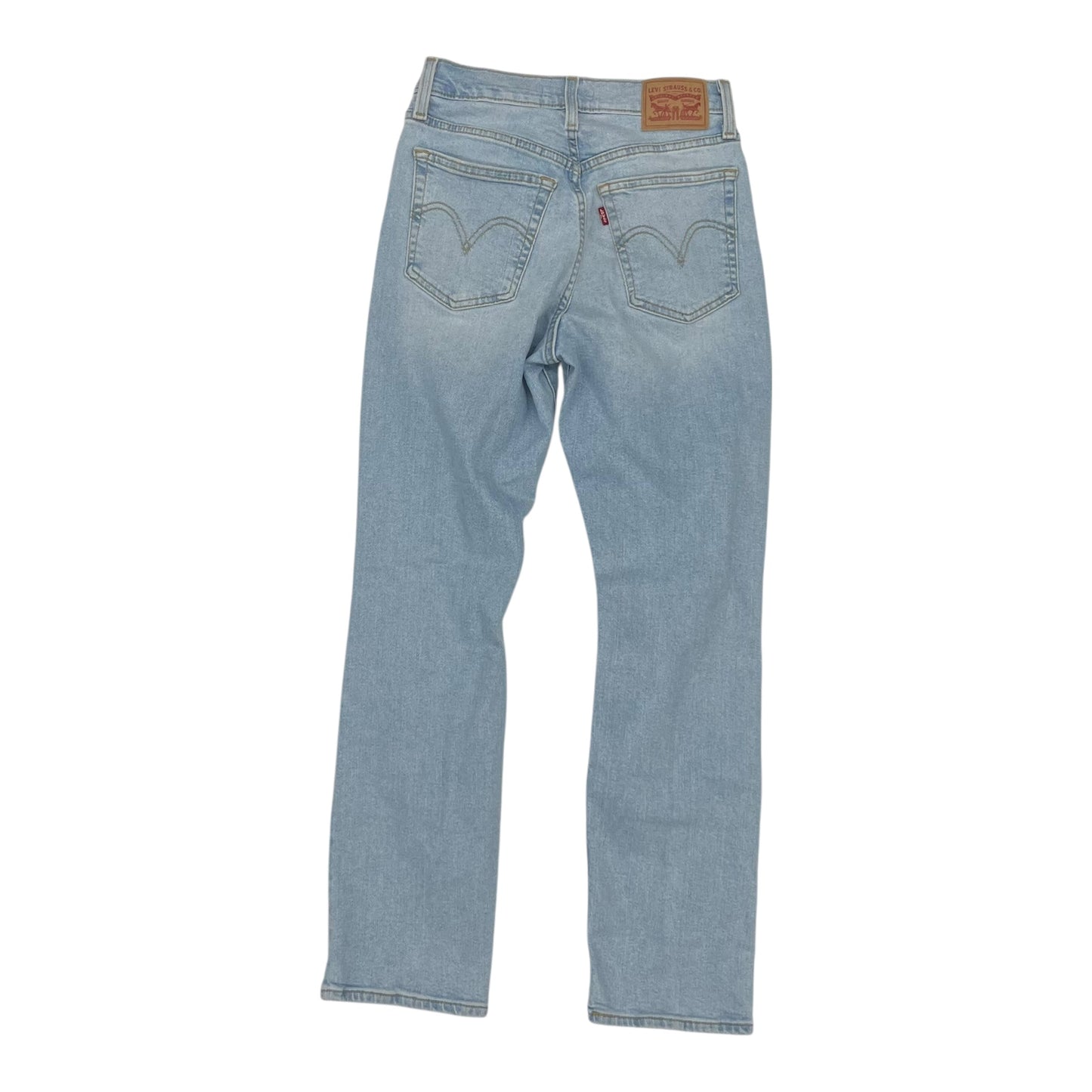 Jeans Straight By Levis In Blue Denim, Size:2