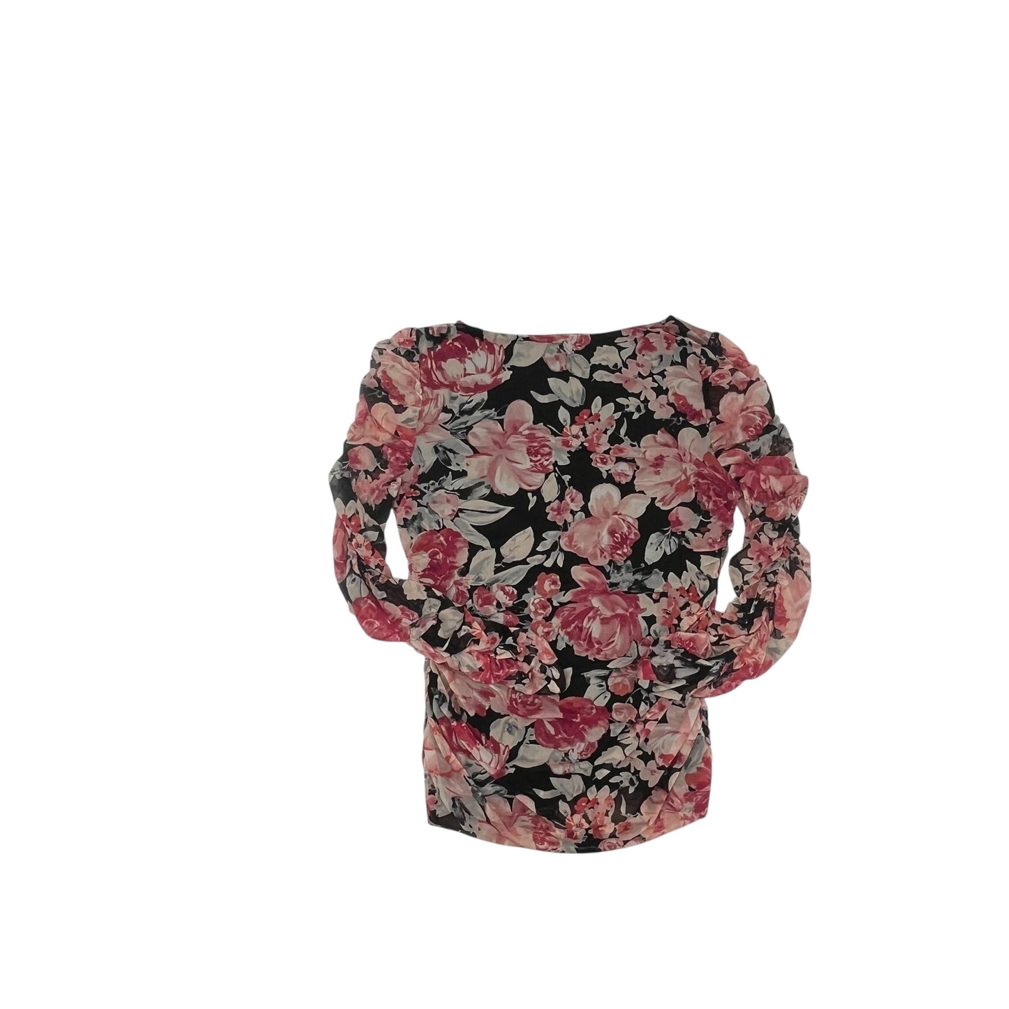 Blouse Ls By White House Black Market In Floral Print, Size:L