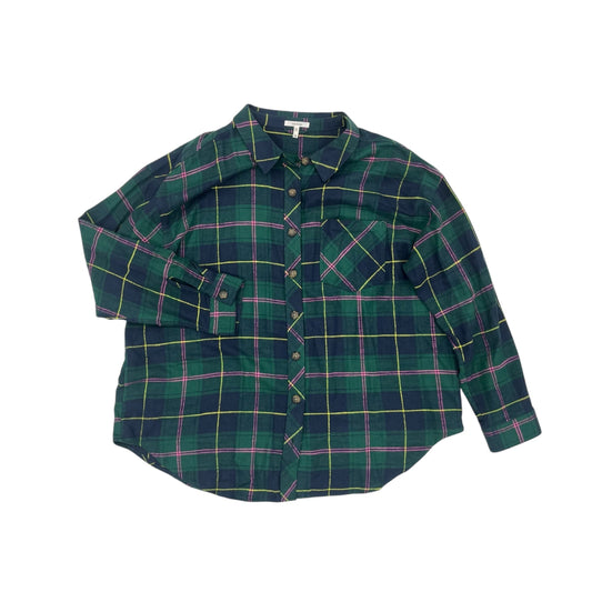 Top Ls By Maurices In Blue & Green, Size:2X