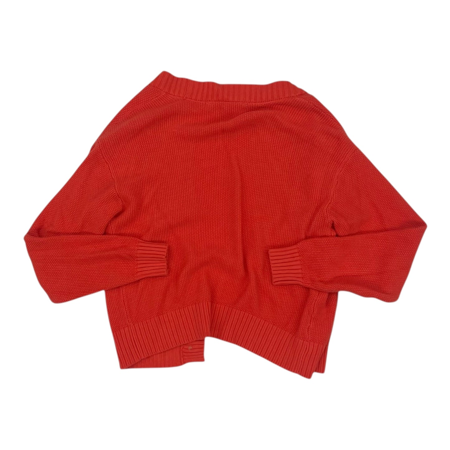 Sweater Cardigan By Loft In Orange, Size:Xs
