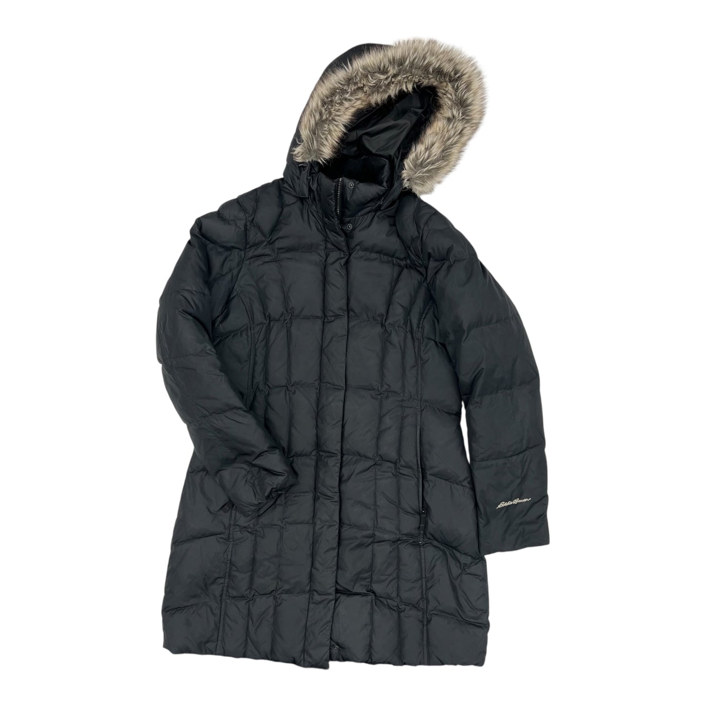 Coat Parka By Eddie Bauer In Black, Size:L