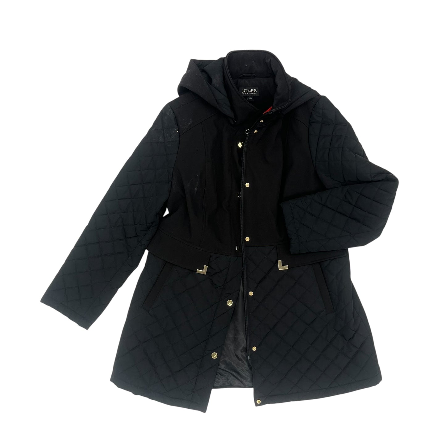 Coat Peacoat By Jones New York In Black, Size:L