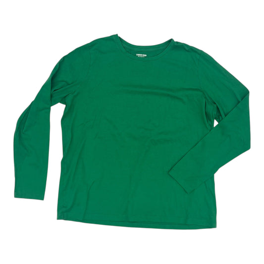 Top Ls Basic By Lands End In Green, Size:L