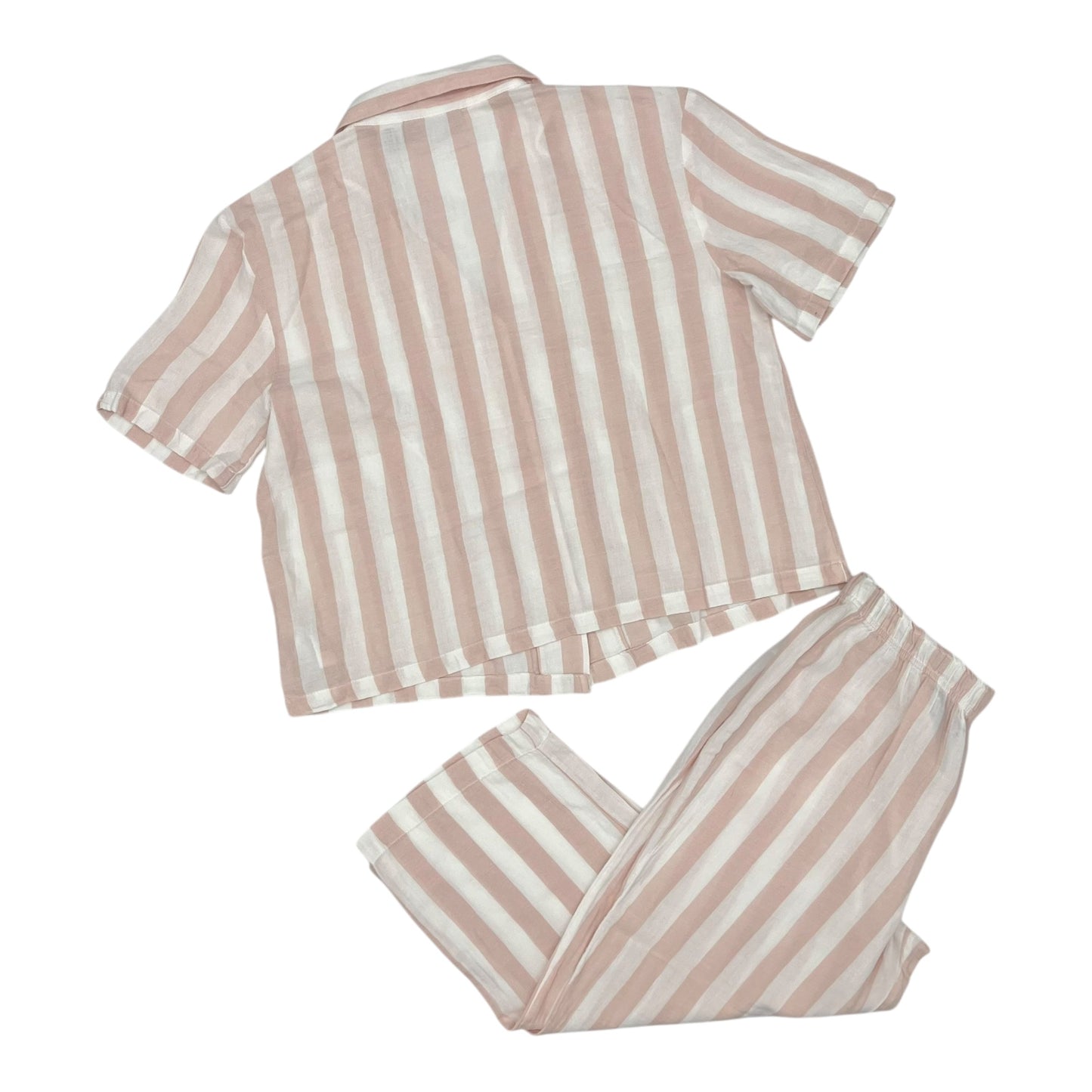 Lounge Set Pants By Cme In Pink & White, Size:M