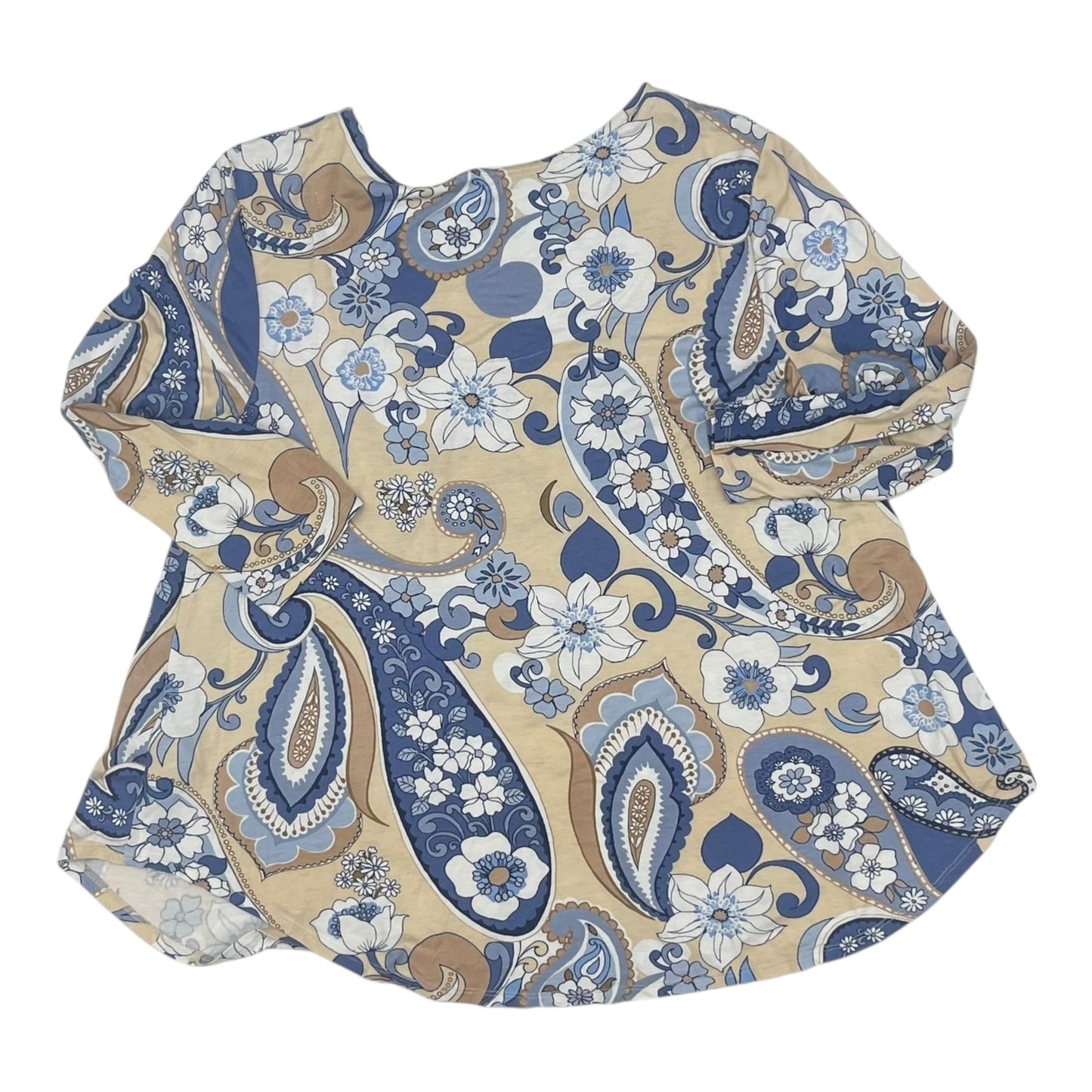 Top Ls By Ruby Rd In Blue & Tan, Size:M