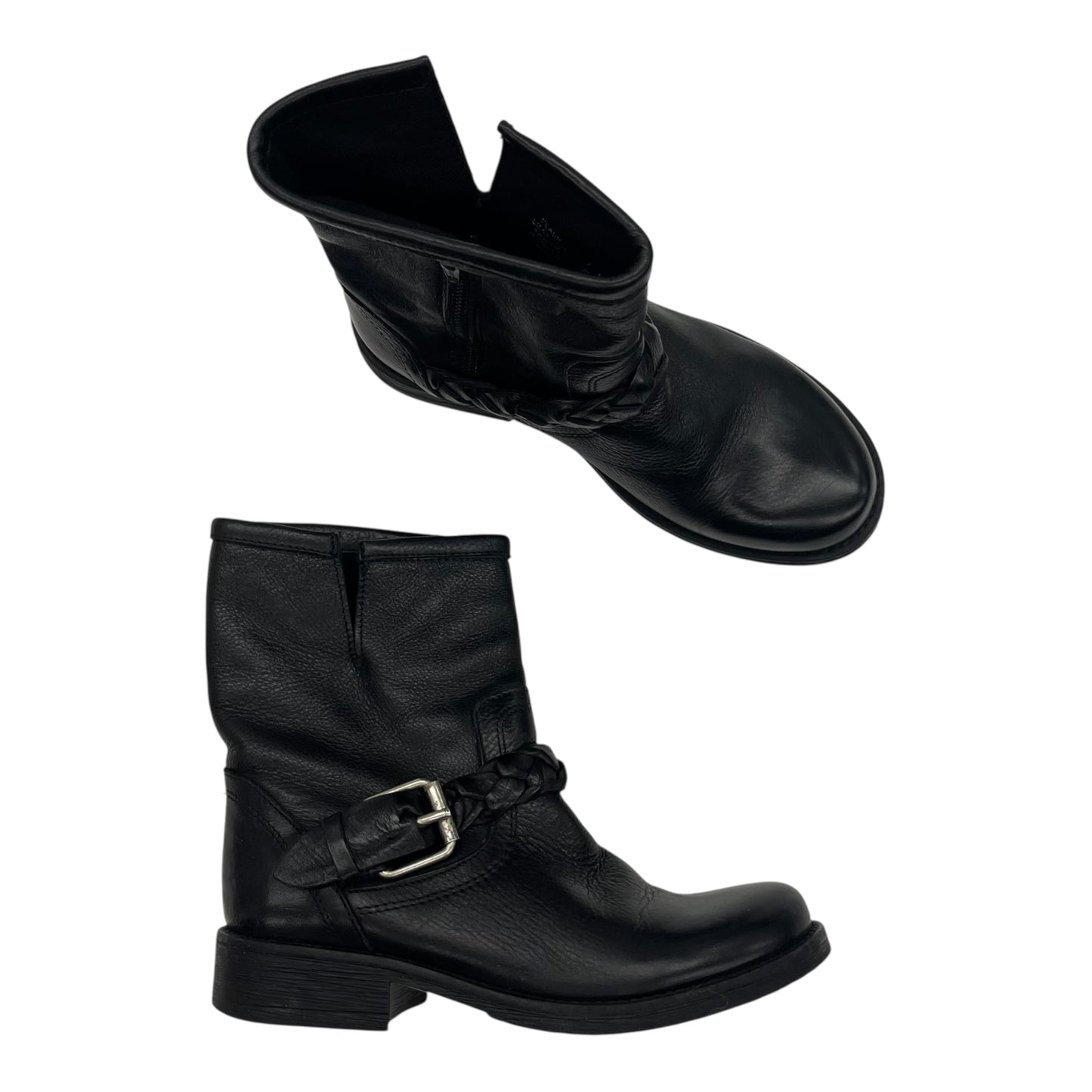 Boots Leather By Steve Madden In Black, Size:7